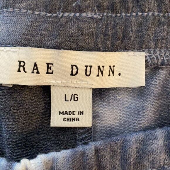 NWOT Rae Dunn Tie Dye Sweatpants navy/white L - Picture 7 of 9
